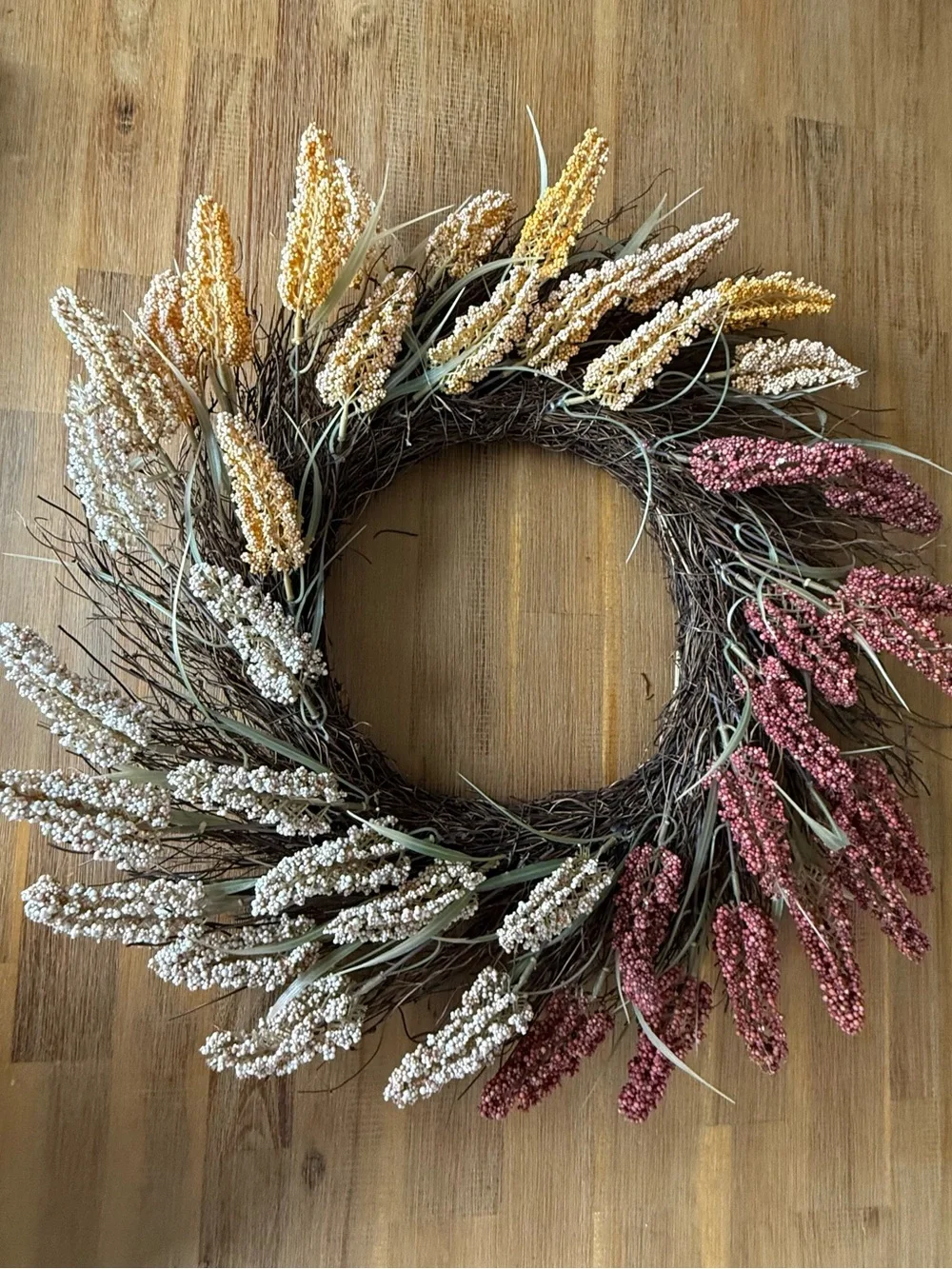 Decorative Grapevine Berry Wreath | Farmhouse Cottage Rustic Home Décor